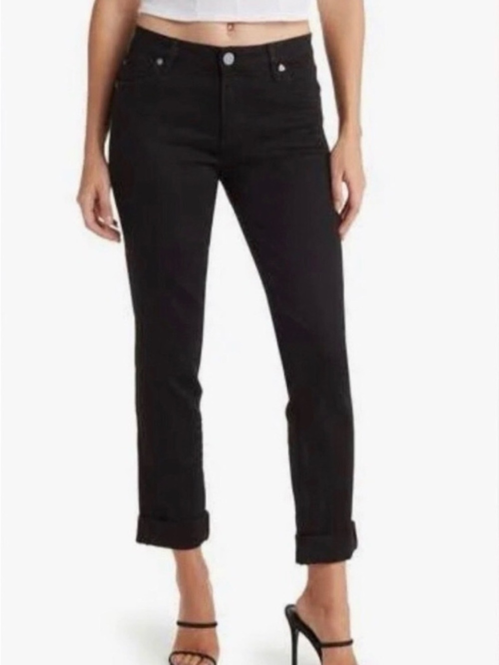 Kut from the Kloth Katy Boyfriend Black Jeans size 10 - Picture 2 of 9